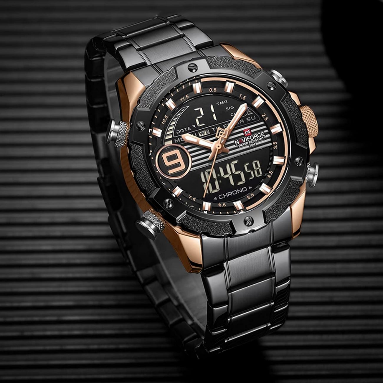 Reloj Naviforce Original Nf 9146 Acero Inoxidable + Estuche